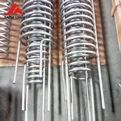 سعر جيد مبادل حراري لفائف أنبوب التيتانيوم النقي سلس ASTM B338 الانترنت