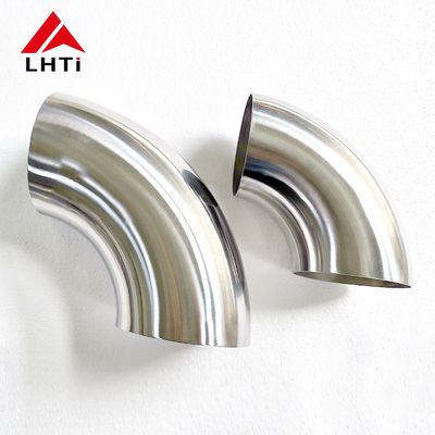 سعر جيد 45 90 درجة سبائك التيتانيوم الكوع مواسير ASTM B363 WPT2 ASME B36.19 الانترنت