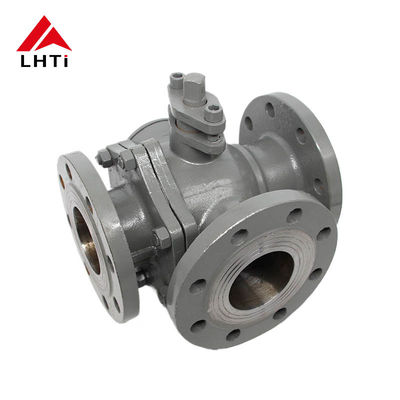 سعر جيد صمام الكرة ثلاثي الاتجاه ASME B16.34 صمام كرة التيتانيوم TA2 الانترنت